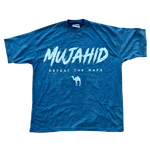 Mujahid “Defeat the Nafs” Oversized Tee – Ocean Blue
