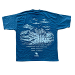 Mujahid “Defeat the Nafs” Oversized Tee – Ocean Blue