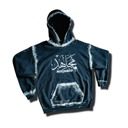 Black / white print  Mujahid Calligraphy hoodie