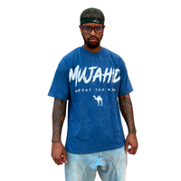 Mujahid “Defeat the Nafs” Oversized Tee – Ocean Blue