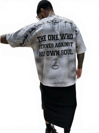 Mujahid™ Oversized Boxy Tee – “The One Who Strives”