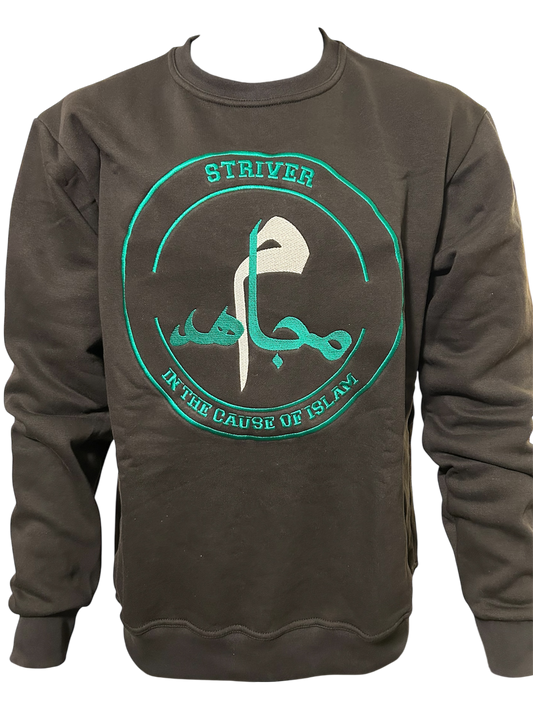 Sweatshirt (White-green) logo