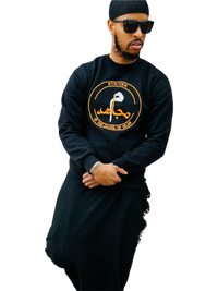 Sweatshirt (White-Orange) Logo