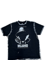 Black/ White print Mujahid Calligraphy”THE WAR WITHIN” border Tee shirt
