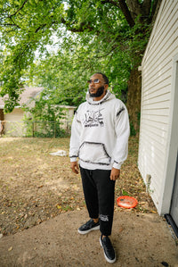 White/Black print  Mujahid calligraphy hoodie
